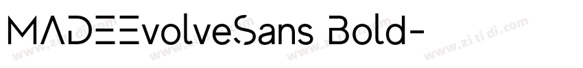 MADEEvolveSans Bold字体转换